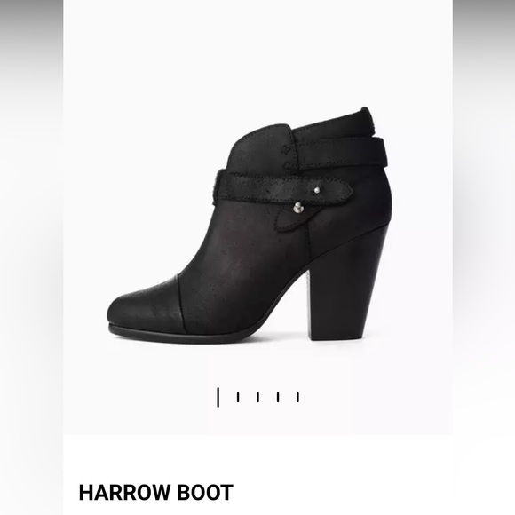 Rag & Bone Harrow black booties (37.5) - Picture 1 of 9